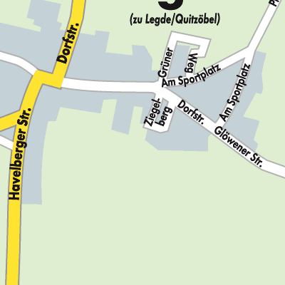 Stadtplan Legde/Quitzöbel
