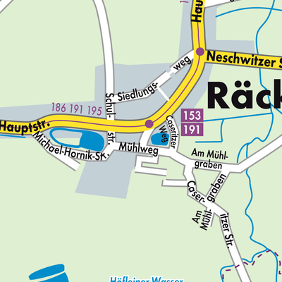 Stadtplan Räckelwitz - Worklecy