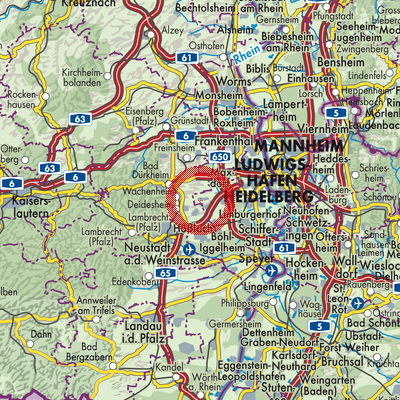 Landkarte Rödersheim-Gronau