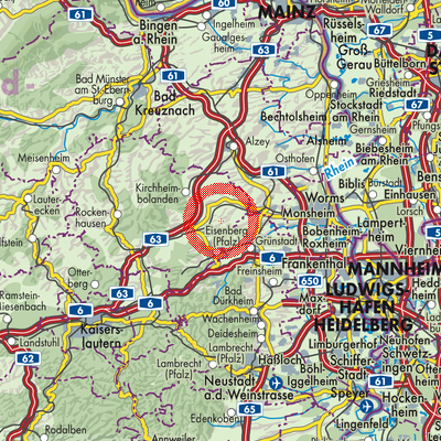 Landkarte Rüssingen