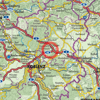 Landkarte Ransbach-Baumbach