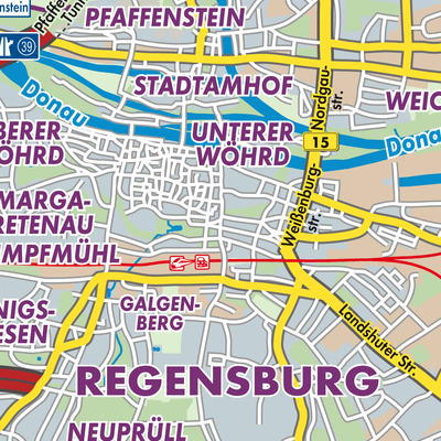 Übersichtsplan Regensburg