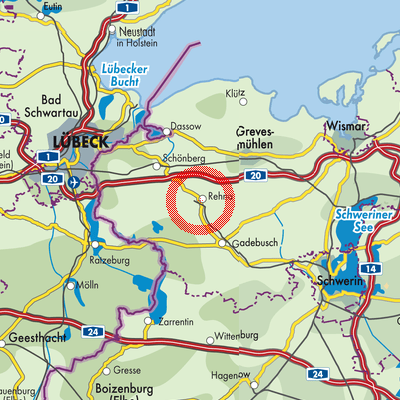 Landkarte Rehna
