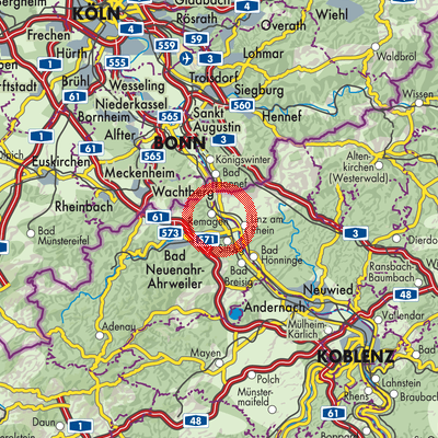 Landkarte Remagen