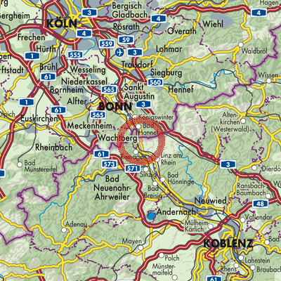 Landkarte Rheinbreitbach