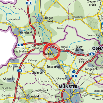Landkarte Rheine