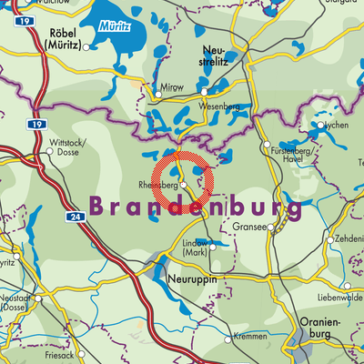 Landkarte Rheinsberg