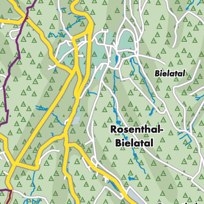 Übersichtsplan Rosenthal-Bielatal