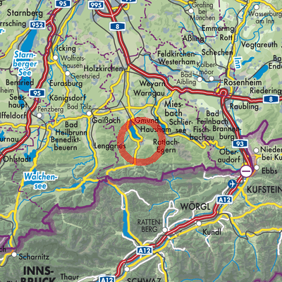 Landkarte Rottach-Egern