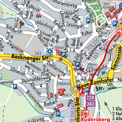 Stadtplan Rudersberg