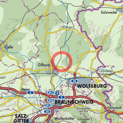 Landkarte Sassenburg