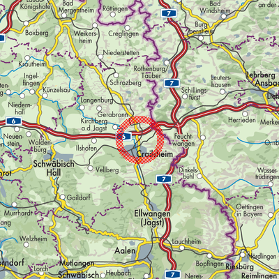 Landkarte Satteldorf