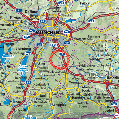 Landkarte Sauerlach