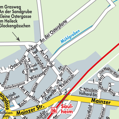 Stadtplan Saulheim