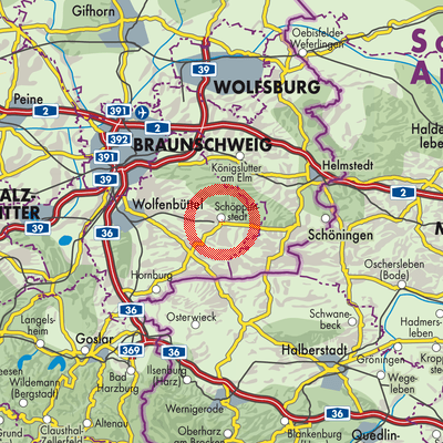 Landkarte Schöppenstedt