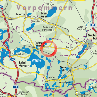 Landkarte Schloen-Dratow