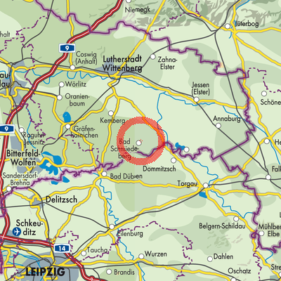 Landkarte Bad Schmiedeberg