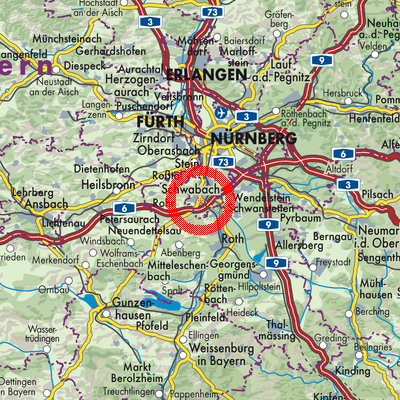 Landkarte Schwabach