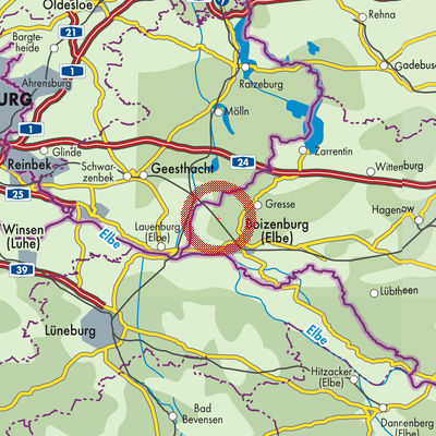 Landkarte Schwanheide