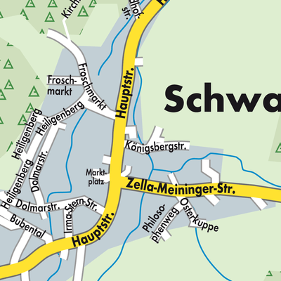Stadtplan Schwarza