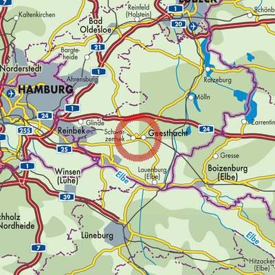 Landkarte Schwarzenbek