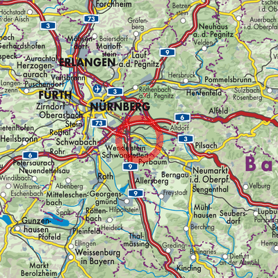 Landkarte Schwarzenbruck
