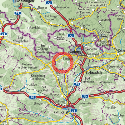 Landkarte Seßlach
