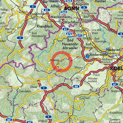 Landkarte Siebenbach