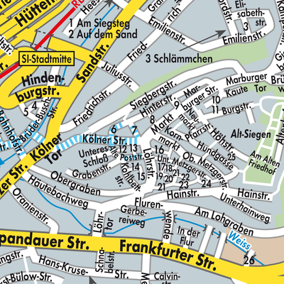 Stadtplan Siegen