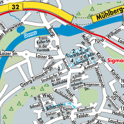 Stadtplan Sigmaringen