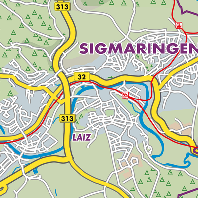 Übersichtsplan Sigmaringen