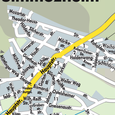 Stadtplan Simmozheim
