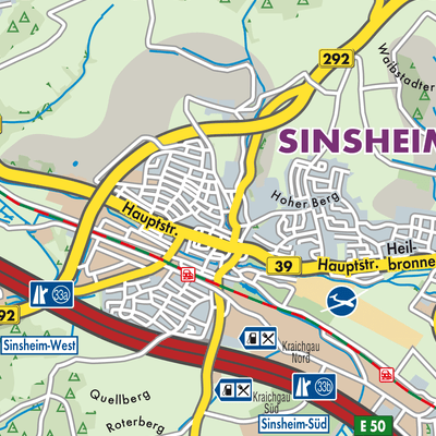 Übersichtsplan Sinsheim