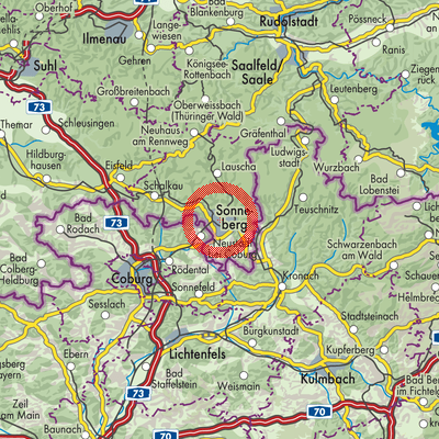 Landkarte Sonneberg