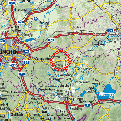 Landkarte Steinhöring
