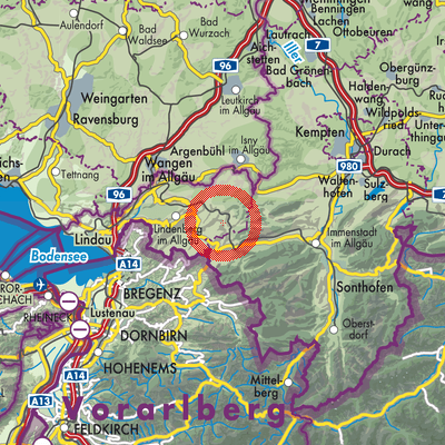 Landkarte Stiefenhofen