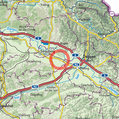 Landkarte Straßkirchen