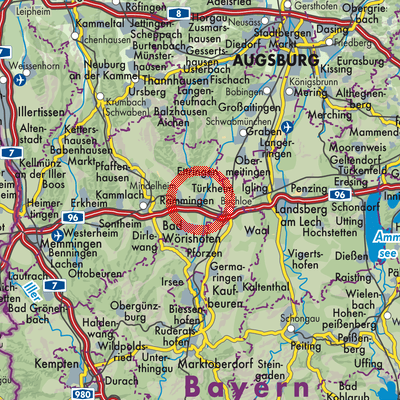 Landkarte Türkheim