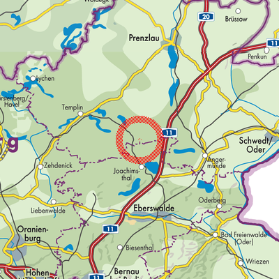 Landkarte Temmen-Ringenwalde