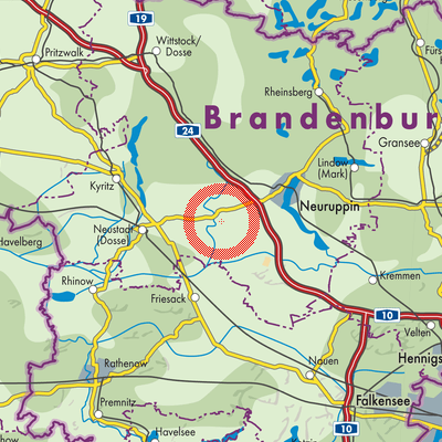 Landkarte Temnitztal