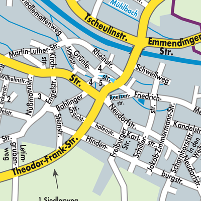 Stadtplan Teningen