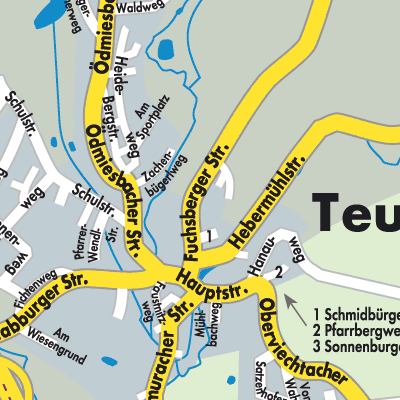 Stadtplan Teunz