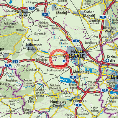Landkarte Teutschenthal