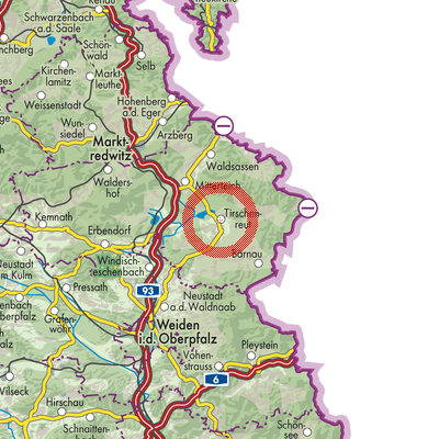 Landkarte Tirschenreuth