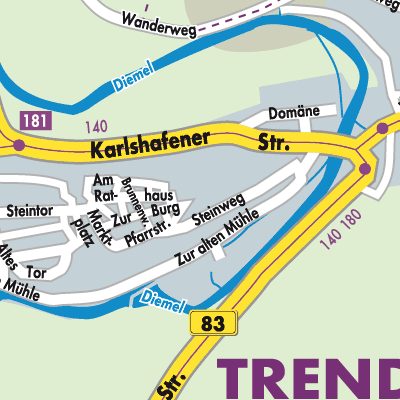 Stadtplan Trendelburg