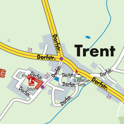 Stadtplan Trent