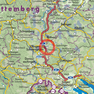 Landkarte Trossingen