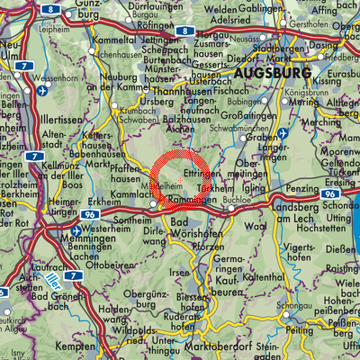 Landkarte Tussenhausen