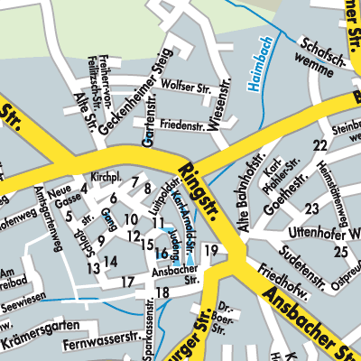 Stadtplan Uffenheim
