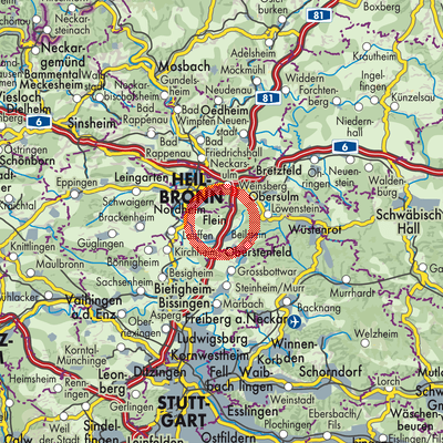 Landkarte Untergruppenbach